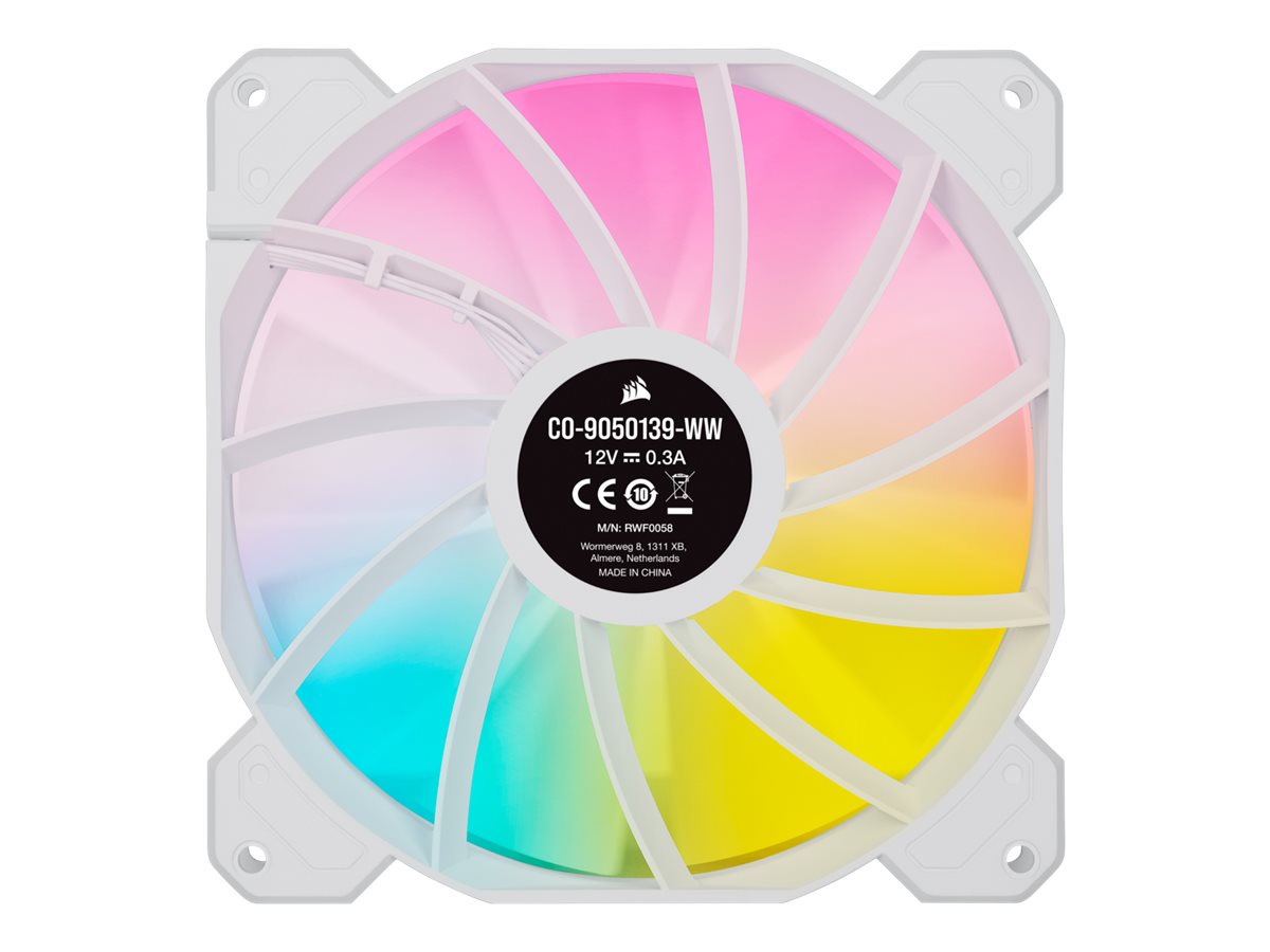 Corsair | 140mm White PWM Fan, Dual Fan Kit with Lighting Node CORE | iCUE SP140 RGB ELITE Performance | Case Fan - Image 6