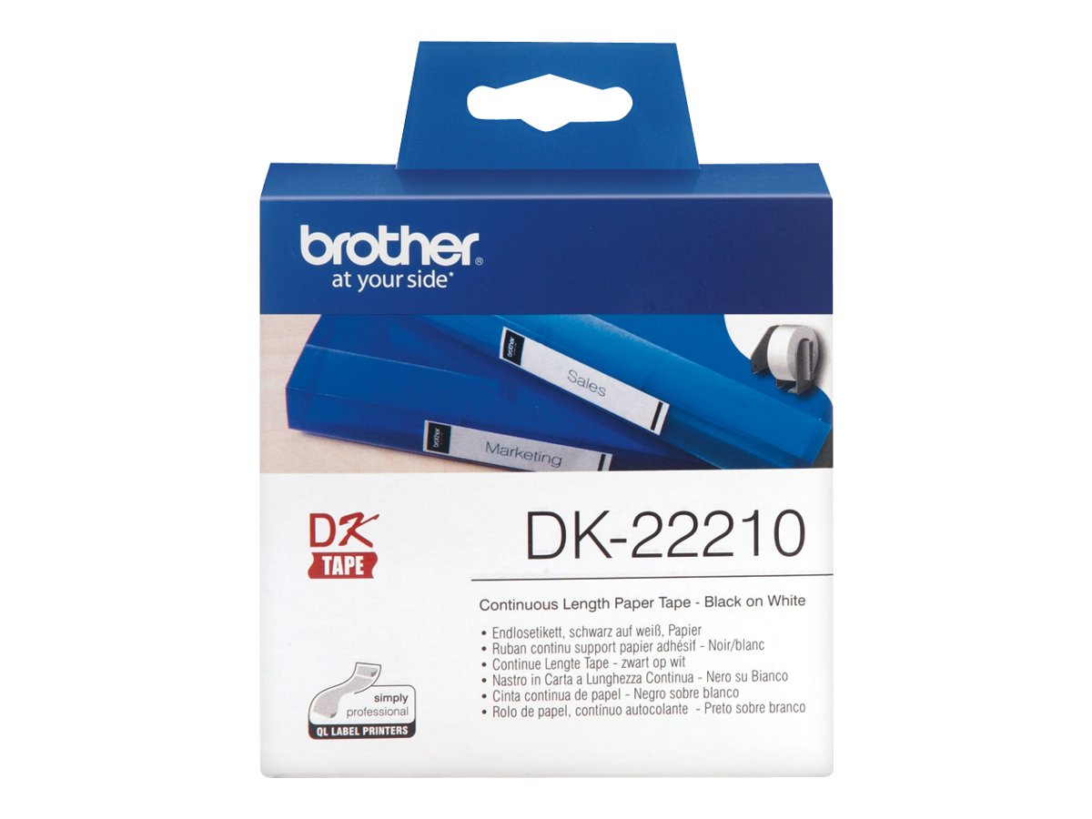 Brother | DK-22210 Continuous Length Paper Label | White | DK | 29mm | 30.5 m - Image 3