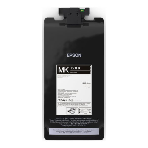 Epson P-Series T53F80N Matte Black IIPS Ink 1600ml | Epson C13T53F80N | Epson T53F8 - matte black - original - ink pouch | Epson UltraChrome Pro6 | Matte black