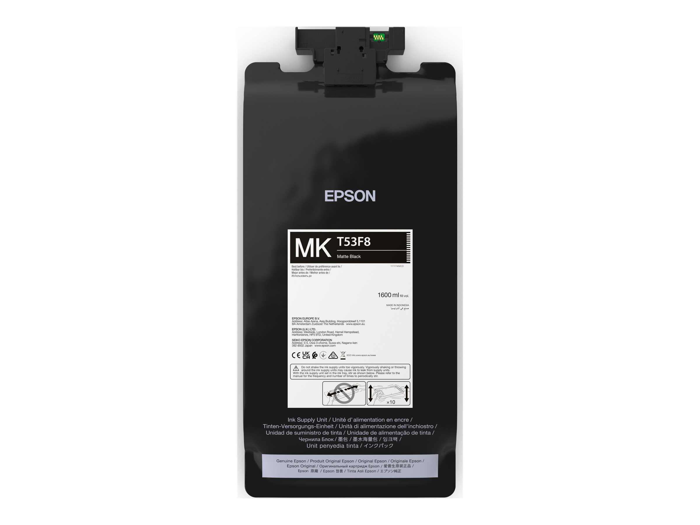 Epson P-Series T53F80N Matte Black IIPS Ink 1600ml | Epson C13T53F80N | Epson T53F8 - matte black - original - ink pouch | Epson UltraChrome Pro6 | Matte black