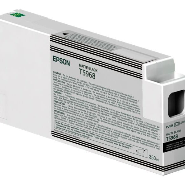Epson Singlepack Matte Black T59680N UltraChrome HDR 350 ml | Epson Epson | T5968 | Epson T5968 - matte black - original - ink cartridge | Ink cartridge | Matte black