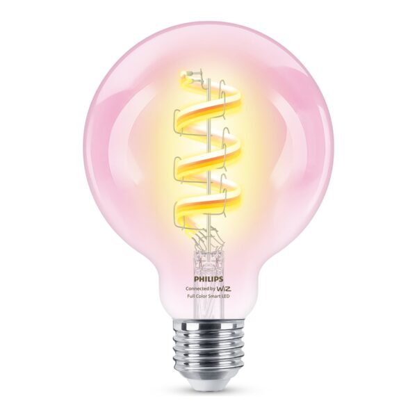 Philips Smart WiFi Filament Clear G95 RGB | E27 | 6.3 W | Full colour