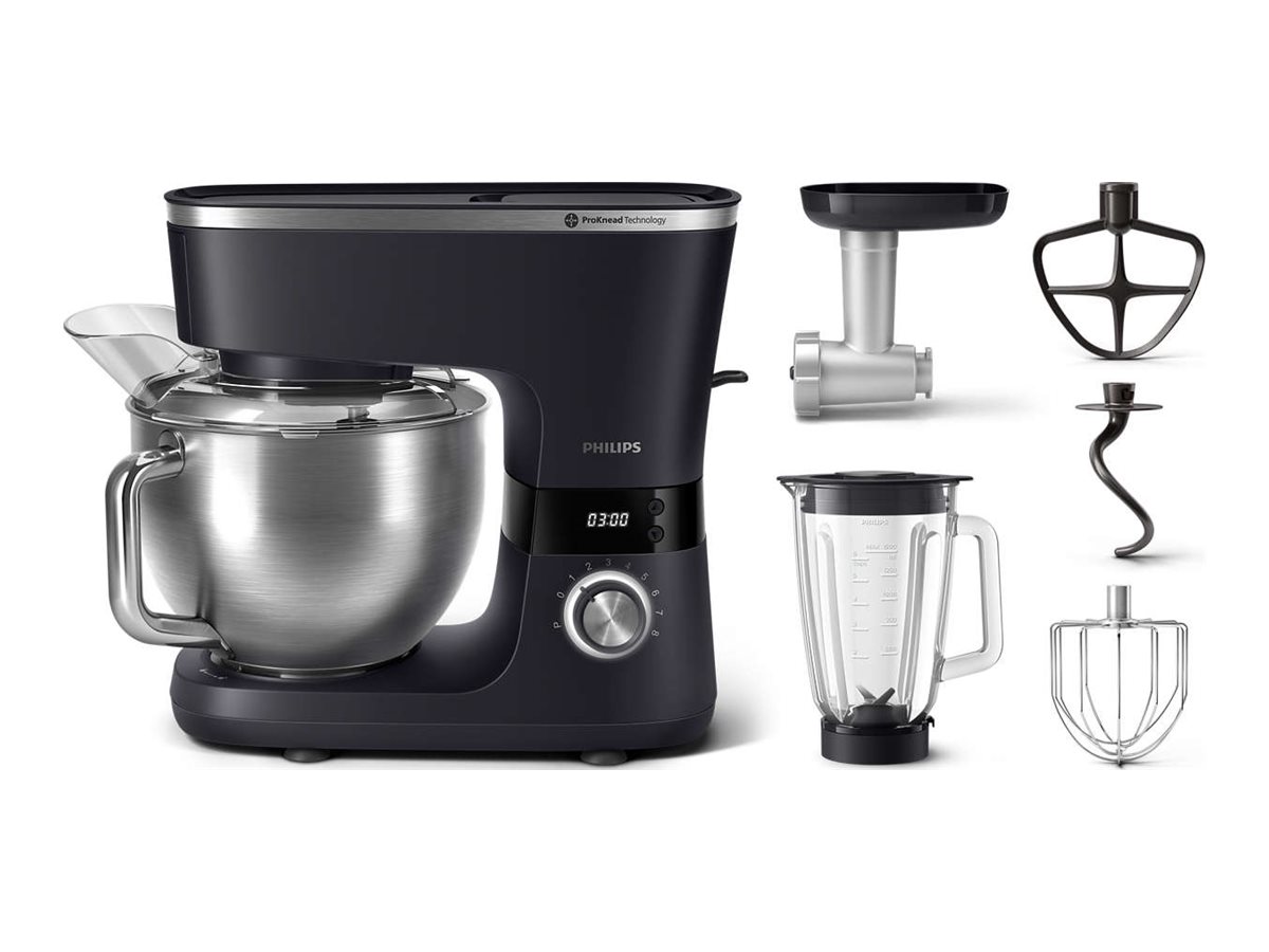 Philips Kitchen Machine with Mix | HR7962/21 7000 Series | 1000 W | Number of speeds 8 | Bowl capacity 5.5 L | Black