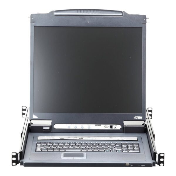 Aten 16-Port PS/2-USB VGA 17" LCD KVM over IP Switch with Daisy-Chain Port and USB Peripheral Support | CL5716IM