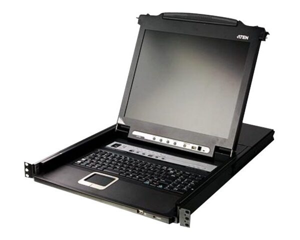 Aten 16-Port PS/2-USB VGA 19" LCD KVM Switch with Daisy-Chain Port and USB Peripheral Support | CL5716N