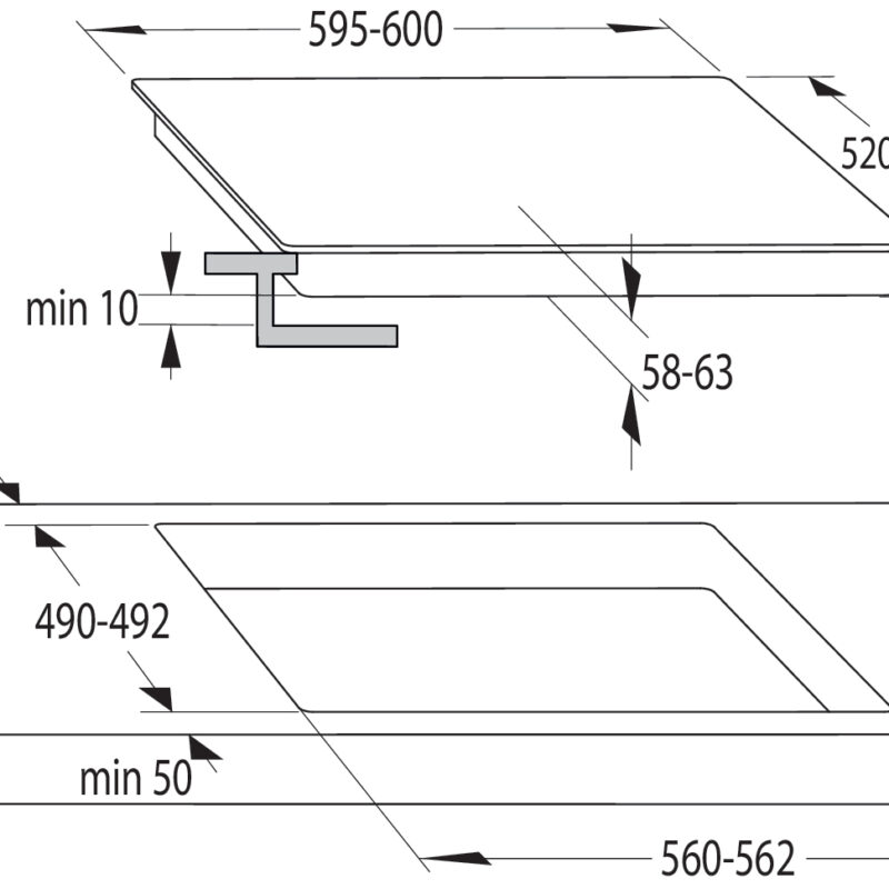 Gorenje | Hob | GI6401WSC | Induction | Number of burners/cooking zones 4 | Touch | Timer | White | Display - Image 3