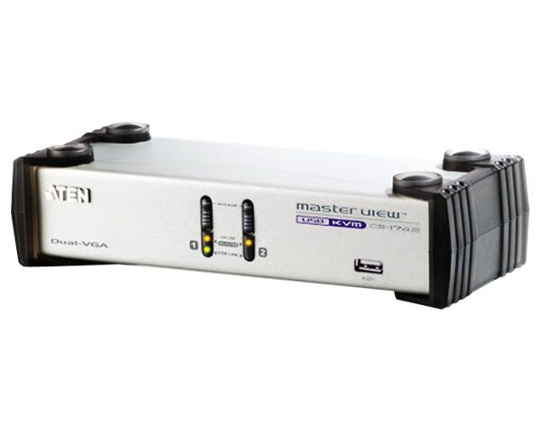 Aten 2-Port USB VGA Dual Display/Audio KVMP Switch | CS1742C