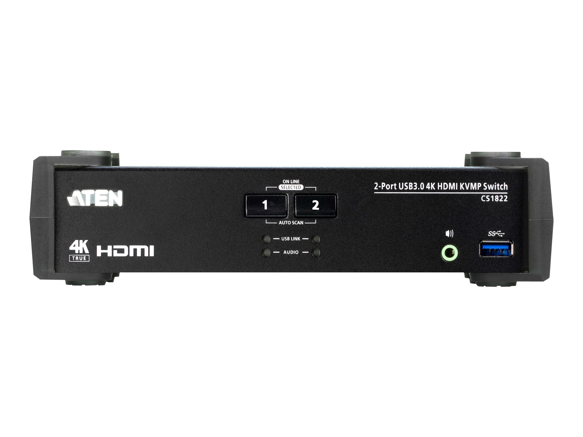 Aten 2-Port USB 3.0 4K HDMI KVMP Switch with Audio Mixer Mode | CS1822 - Image 2