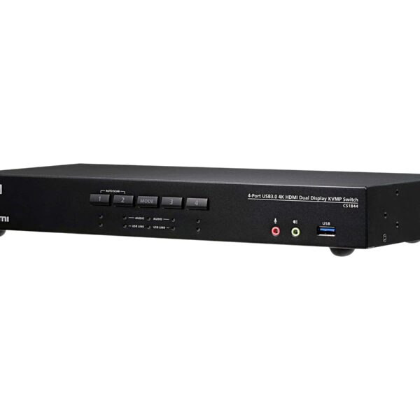 Aten 4-Port USB 3.0 4K HDMI Dual Display KVMP Switch | CS1844