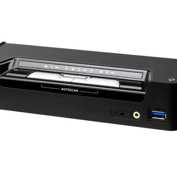 Aten 3-Port USB-C DisplayPort Hybrid KVMP™ Switch with power adapter | CS1953