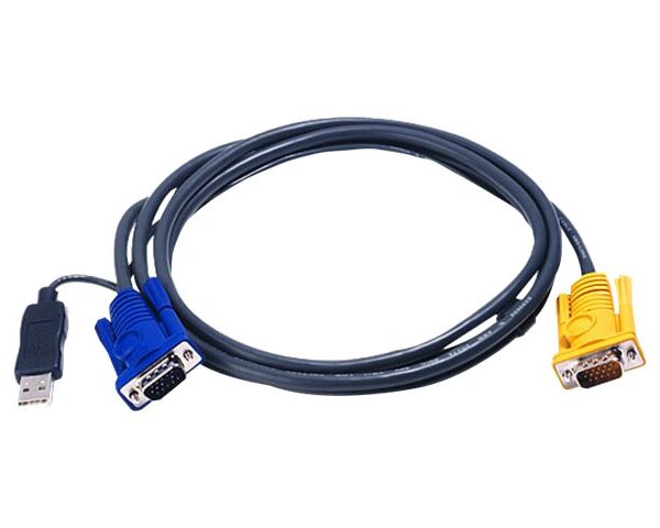 Aten USB KVM Cable with 3 in 1 SPHD and built-in PS/2 to USB converter, 3 m | 2L-5203UP