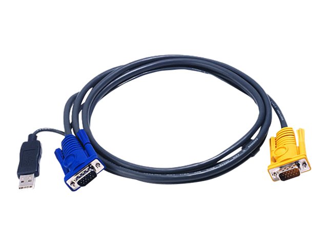 Aten USB KVM Cable with 3 in 1 SPHD and built-in PS/2 to USB converter, 3 m | 2L-5203UP