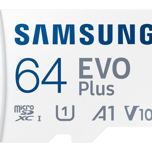 Samsung | MicroSD Card | EVO Plus | 64 GB | microSDXC Memory Card | Flash memory class U1, V10, A1