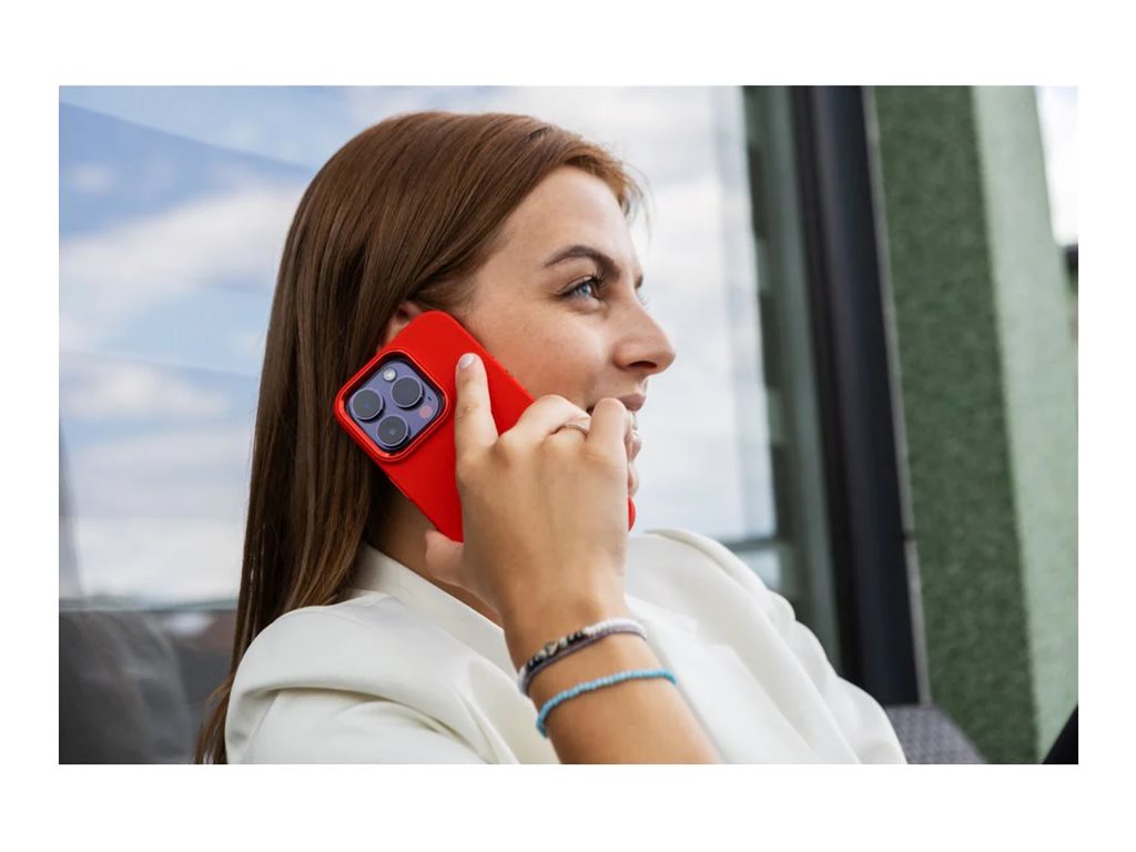 Fixed | MagFlow | Back cover | Apple | iPhone 15 Plus | Liquid silicon | Red - Image 5