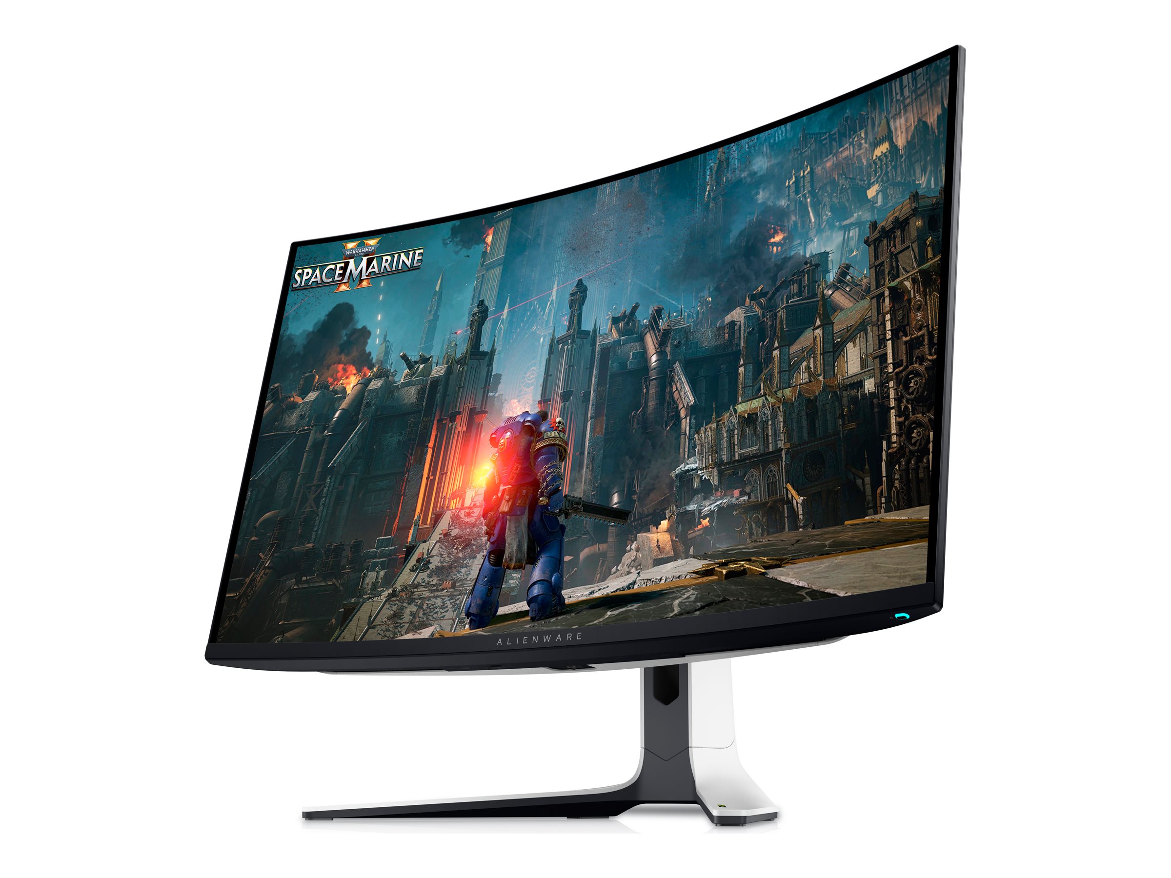 Dell | Curved Screen Gaming Monitor | AW3225QF | 31.6 " | OLED | 4K UHD | 16:9 | 240 Hz | 0.03 ms | 3840 x 2160 pixels | 1000 cd/m² | Power connector, Security-lock slot, Joystick, USB-A, USB-B, USB-C, HDMI, DispalyPort | HDMI ports quantity 2 | White / Black | Warranty 36 month(s) - Image 2