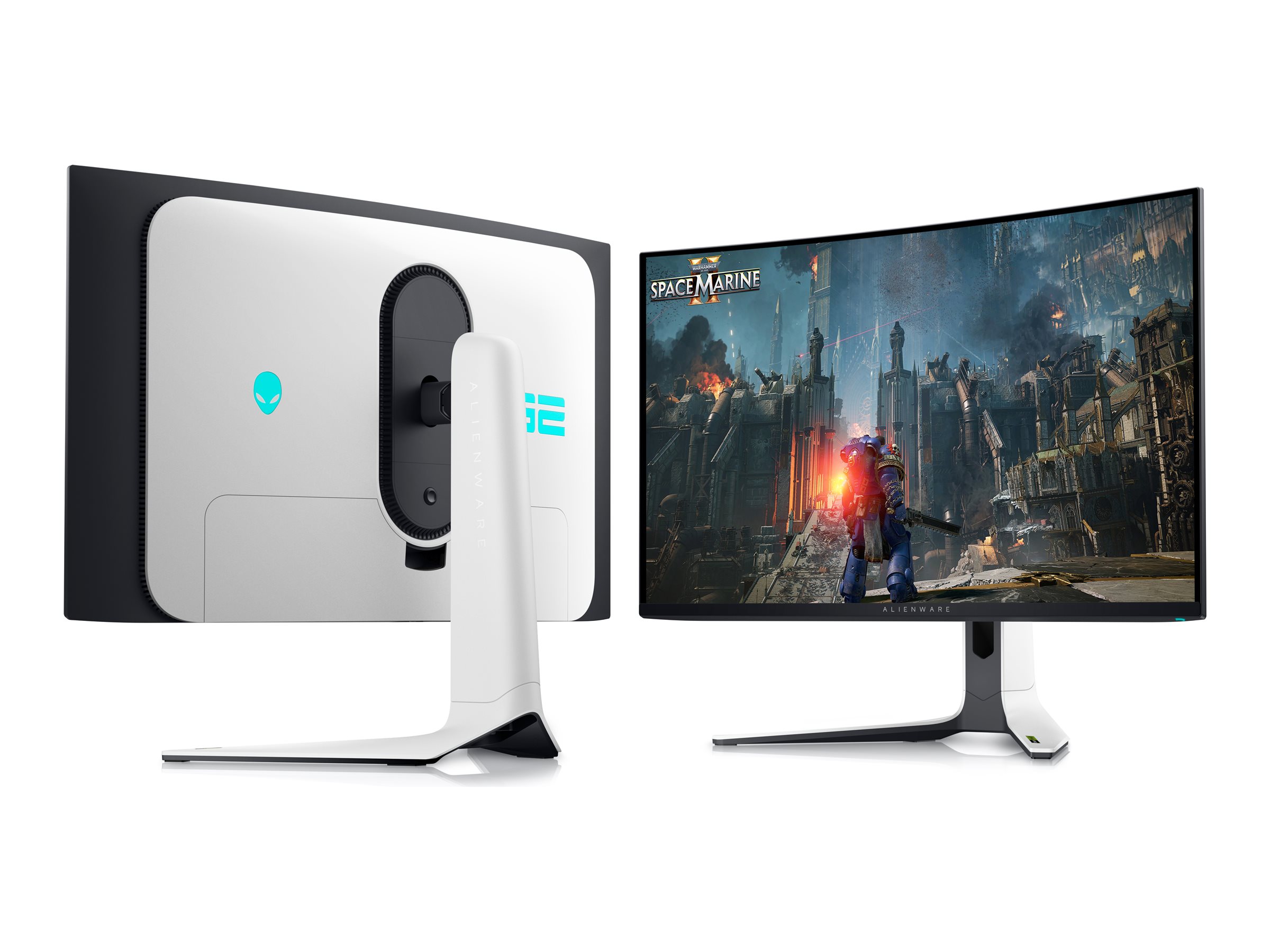 Dell | Curved Screen Gaming Monitor | AW3225QF | 31.6 " | OLED | 4K UHD | 16:9 | 240 Hz | 0.03 ms | 3840 x 2160 pixels | 1000 cd/m² | Power connector, Security-lock slot, Joystick, USB-A, USB-B, USB-C, HDMI, DispalyPort | HDMI ports quantity 2 | White / Black | Warranty 36 month(s) - Image 5