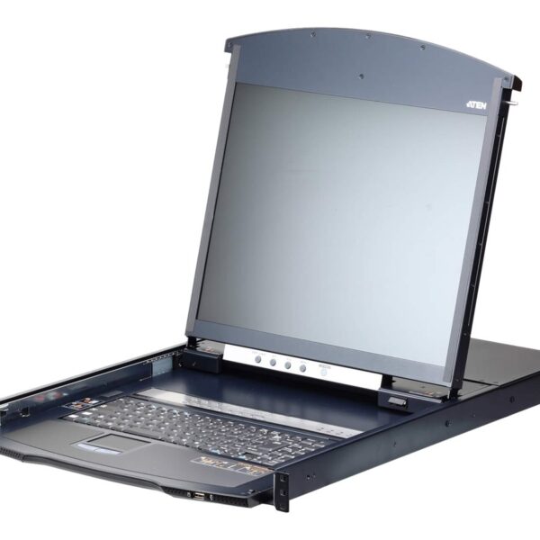 Aten | 16-Port Cat 5 Dual Rail 19" LCD KVM over IP Switch with Virtual Media | KL1116VNA-AG | 1 x USB Type-A Female