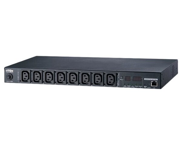 Aten 15A/10A 8-Outlet 1U Outlet-Metered eco PDU | PE7108G | Black