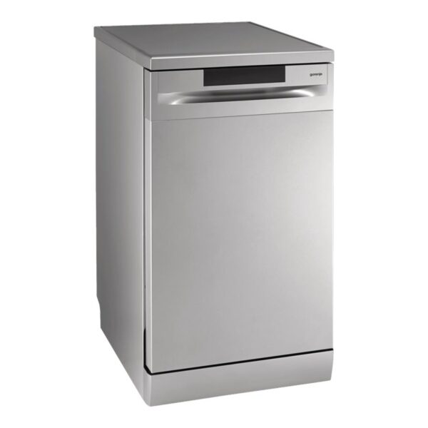 Dishwasher | GS520E15S | Free standing | Width 45 cm | Number of place settings 9 | Number of programs 5 | Energy efficiency class E | Display | AquaStop function | Grey