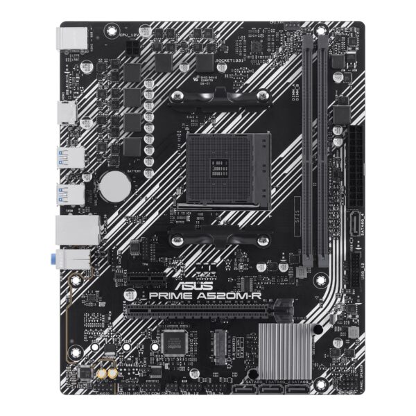 Asus | Processor family AMD A520 | Processor socket 1 x Socket AM4 | 2 DIMM slots - DDR4, ECC, unbuffered | Supported hard disk drive interfaces SATA-600 (RAID), 1 x M.2 | Number of SATA connectors 4