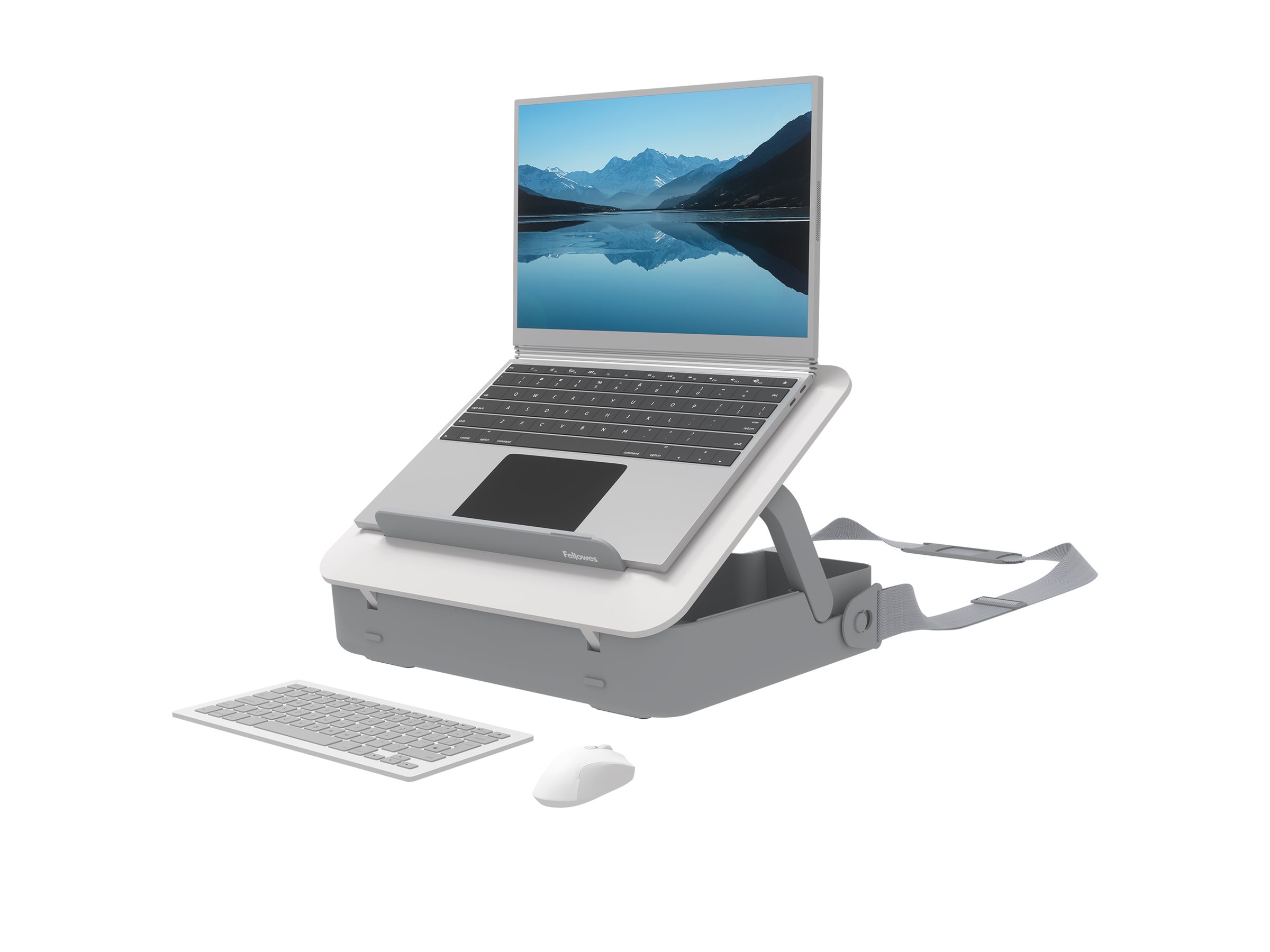 Fellowes | Breyta 2in1 Laptop Carry Case/Laptop Riser | White | 384 x 308 x 89 mm - Image 2