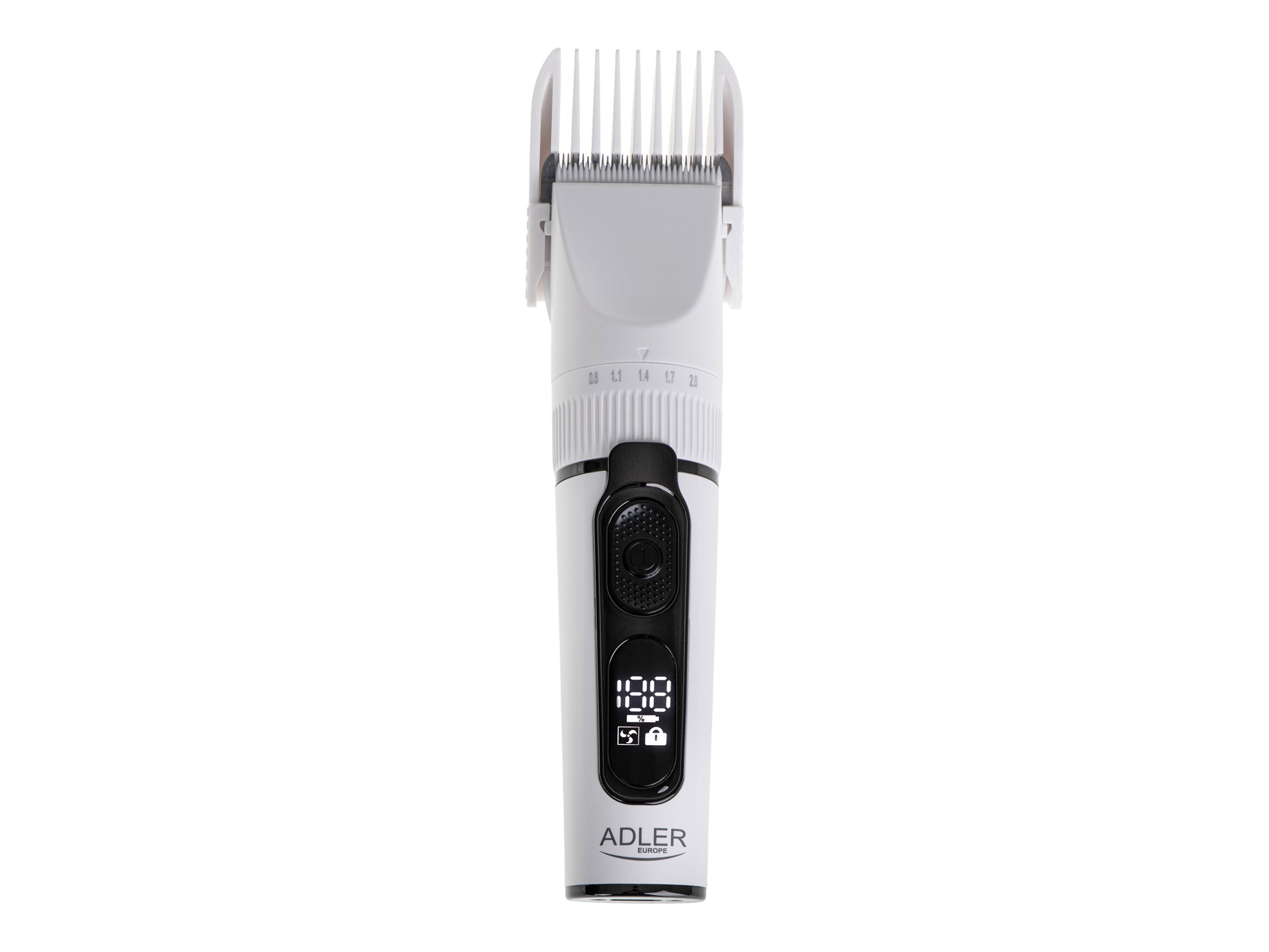 Adler | Hair Clipper with LCD Display | AD 2839 | Cordless | Number of length steps 6 | White/Black - Image 2