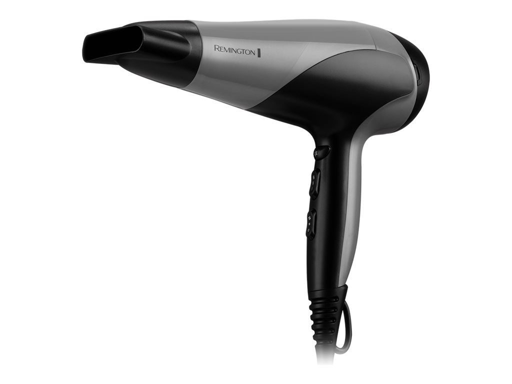 Remington Hair Dryer | D3190S | 2200 W | Number of temperature settings 3 | Ionic function | Diffuser nozzle | Grey/Black - Image 2