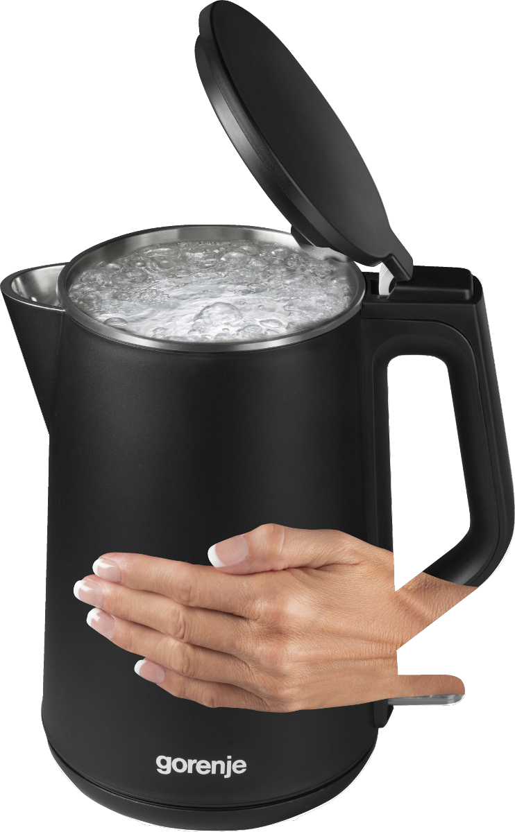 Gorenje | Kettle | K15DWBK | Electric | 2200 W | 1.5 L | Stainless steel | 360° rotational base | Black - Image 4