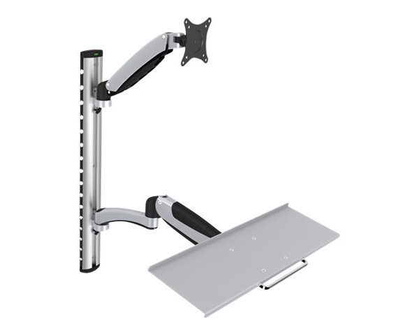 Digitus | Wall mount | Workstation | Adjustable Height, Tilt, Swivel | 27 " | Maximum weight (capacity) 6 kg | Silver