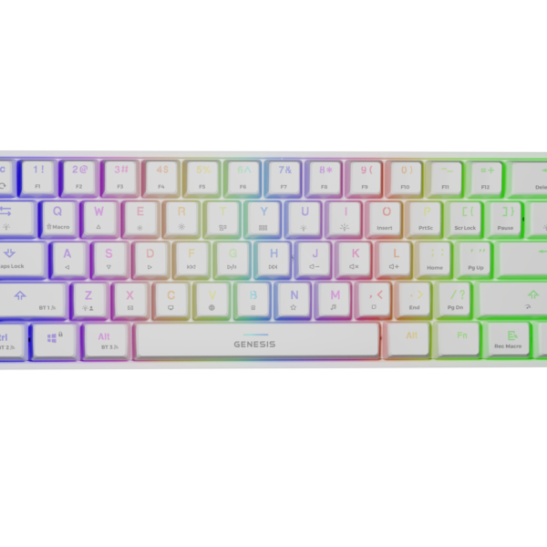 Genesis | THOR 660 RGB | Gaming Keyboard | Wireless | RGB LED light | US | Bluetooth | USB-C | Gateron Brown