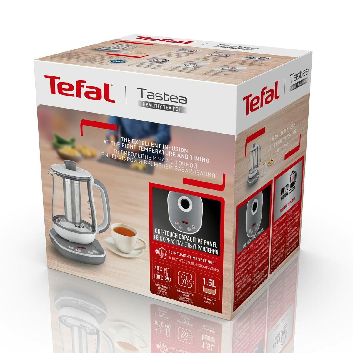 TEFAL Tastea Kettle | BJ551B10 | Tea Kettle | 1400 W | 1.5 L | Glass | 360° rotational base | Grey/White - Image 6