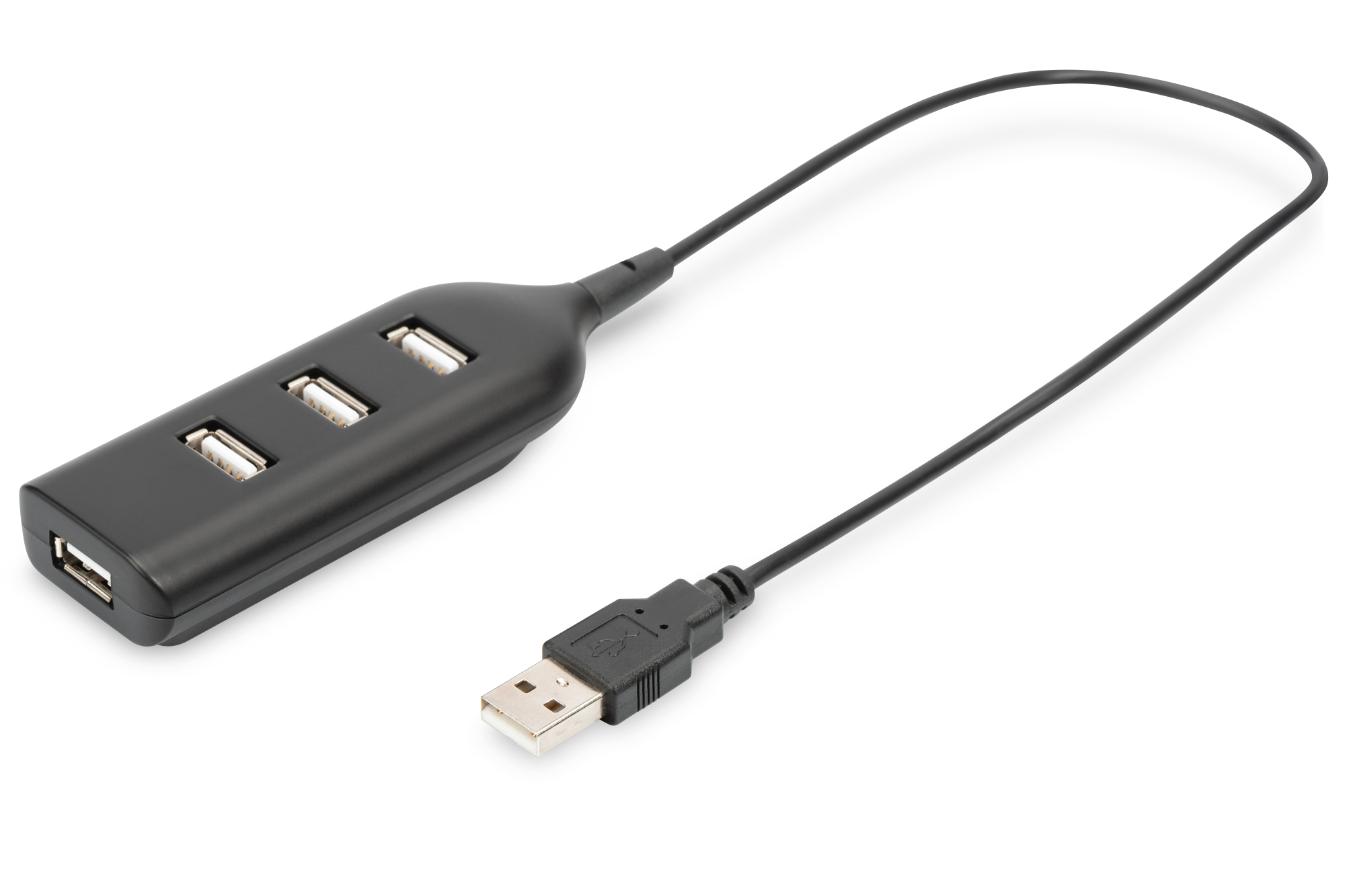 Digitus | USB 2.0 Hub, 4-Port, Bus Powered 4 X USB A/F AT Connected Cable | AB-50001-1 | USB 2.0 Hub