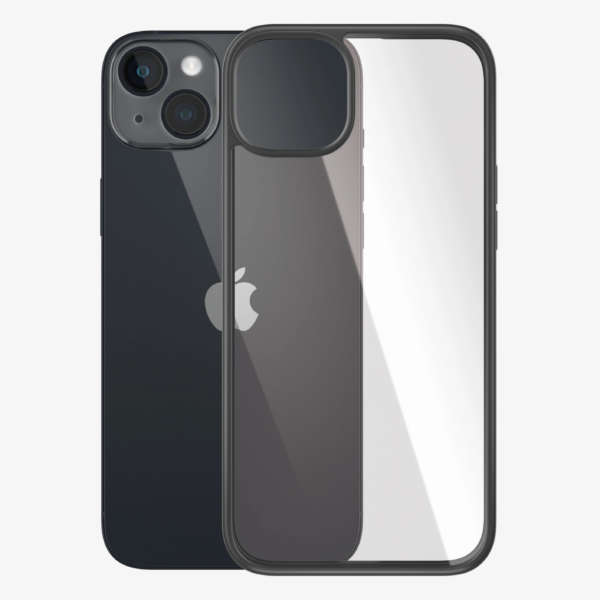 PanzerGlass | ClearCase with Black Frame | Case | Apple | iPhone 14 Plus | Black | Military grade standard; Scratch resistant; Shock resistant; Antibacterial; 100% recycled frame material