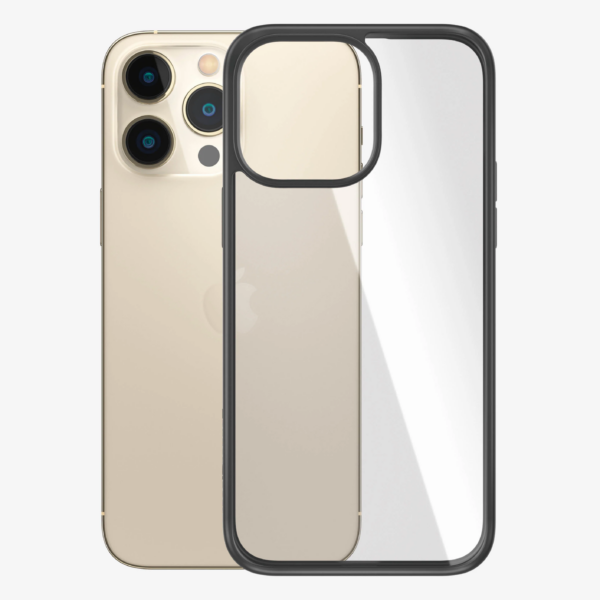 PanzerGlass | ClearCase with Black Frame | Case | Apple | iPhone 14 Pro Max | Black | Military grade standard; Scratch resistant; Shock resistant; Antibacterial; 100% recycled frame material