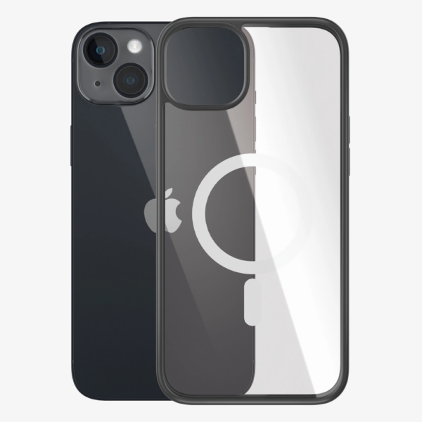 PanzerGlass | ClearCase with Black Frame MagSafe Compatible | Apple | iPhone 14 Plus | Clear | MagSafe compatible; Military Grade Standard; 100% recycled frame material