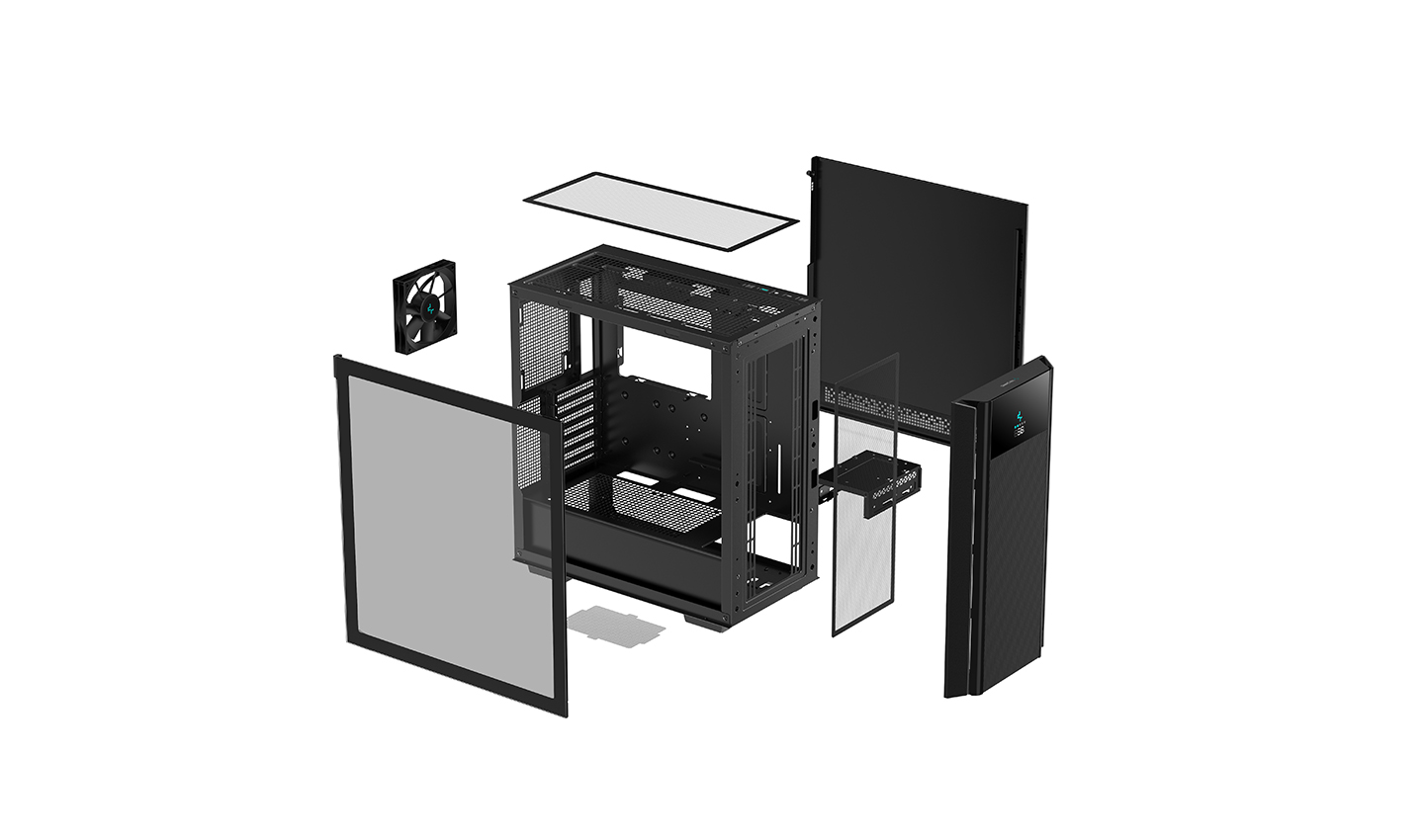 Deepcool | MESH DIGITAL TOWER CASE | CH510 | Side window | Black | Mid-Tower | Power supply included No | ATX PS2 - Image 11