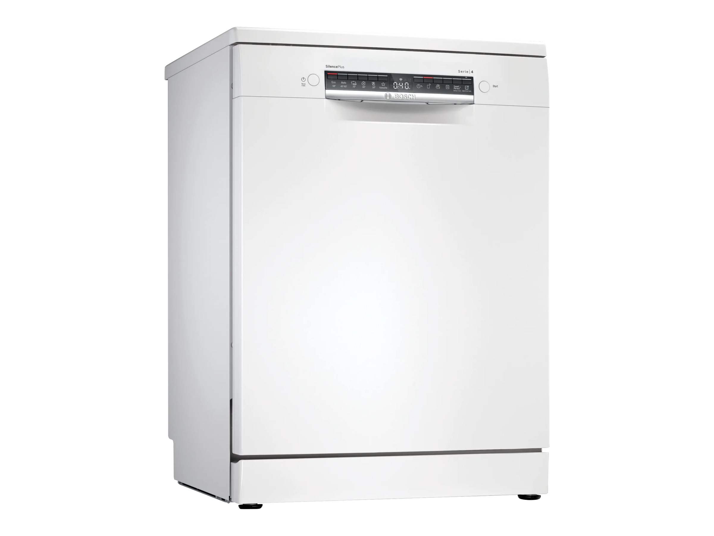 Dishwasher | SMS4EMW06E | Free standing | Width 60 cm | Number of place settings 14 | Number of programs 6 | Energy efficiency class B | Display | AquaStop function | White - Image 2