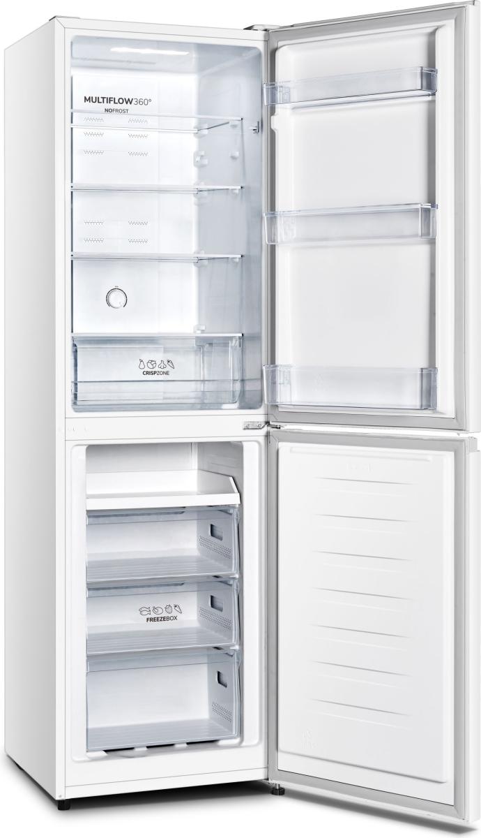 Gorenje Refrigerator | NRK418ECW4 | Energy efficiency class E | Free standing | Combi | Height 182.4 cm | No Frost system | Fridge net capacity 171 L | Freezer net capacity 85 L | 41 dB | White - Image 3