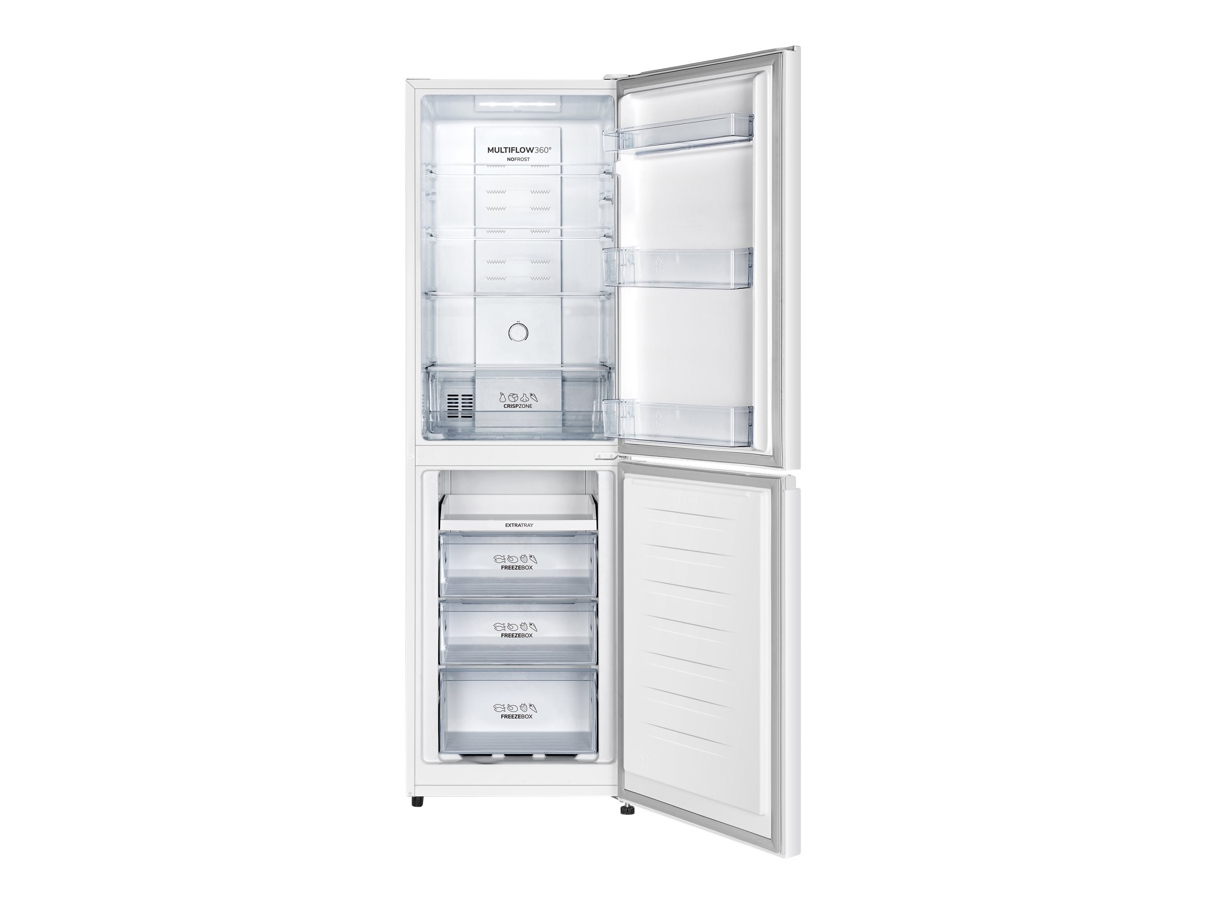 Gorenje Refrigerator | NRK418ECW4 | Energy efficiency class E | Free standing | Combi | Height 182.4 cm | No Frost system | Fridge net capacity 171 L | Freezer net capacity 85 L | 41 dB | White - Image 4
