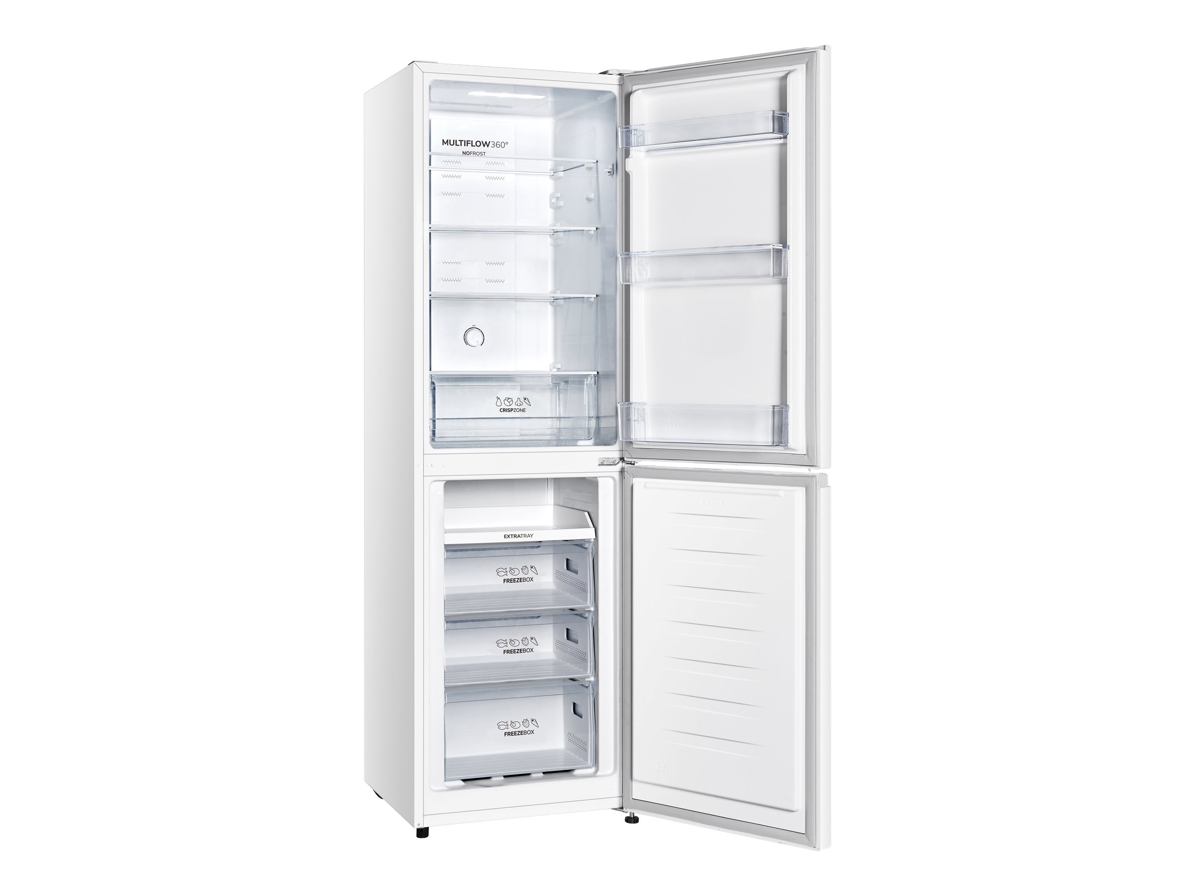 Gorenje Refrigerator | NRK418ECW4 | Energy efficiency class E | Free standing | Combi | Height 182.4 cm | No Frost system | Fridge net capacity 171 L | Freezer net capacity 85 L | 41 dB | White - Image 6