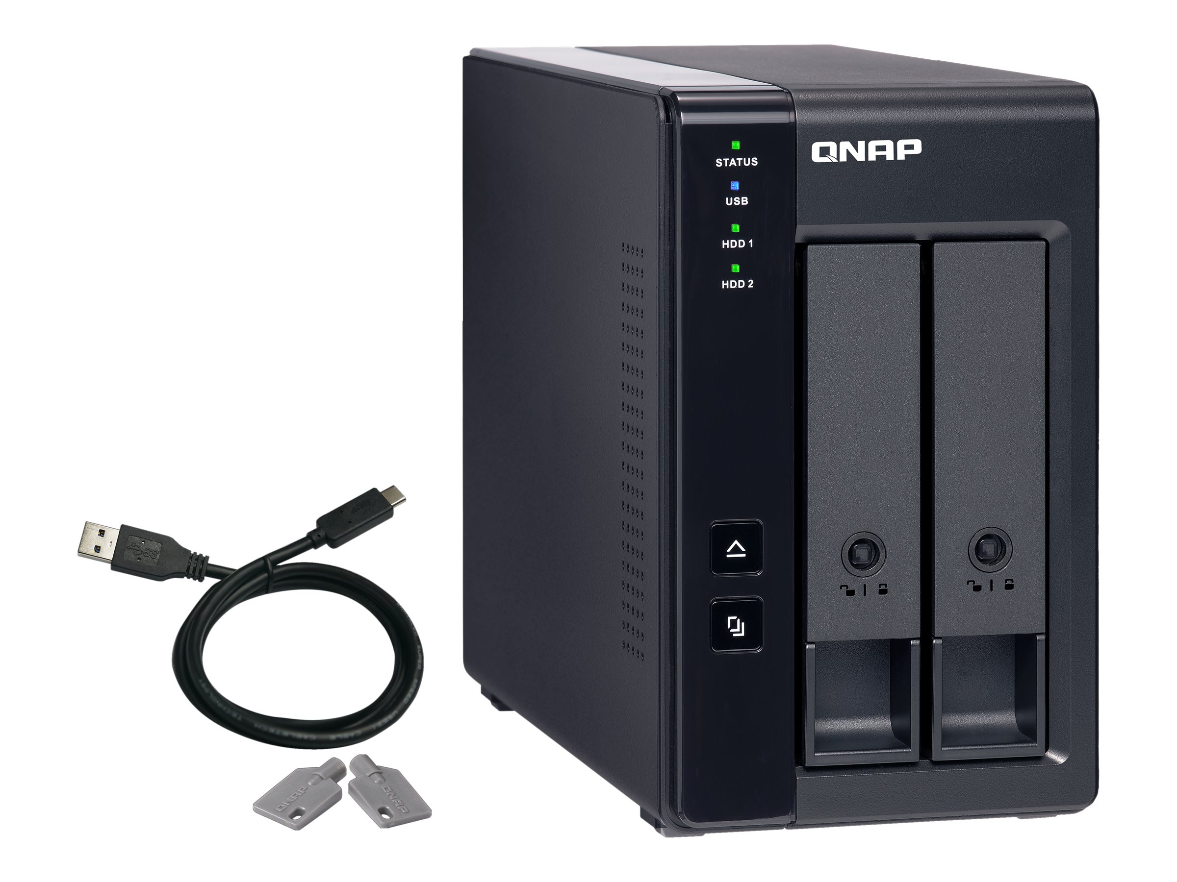 QNAP 2 Bay USB Type-C Direct Attached Storage with Hardware RAID | TR-002 | Micro | 6 GB | Black - Image 5