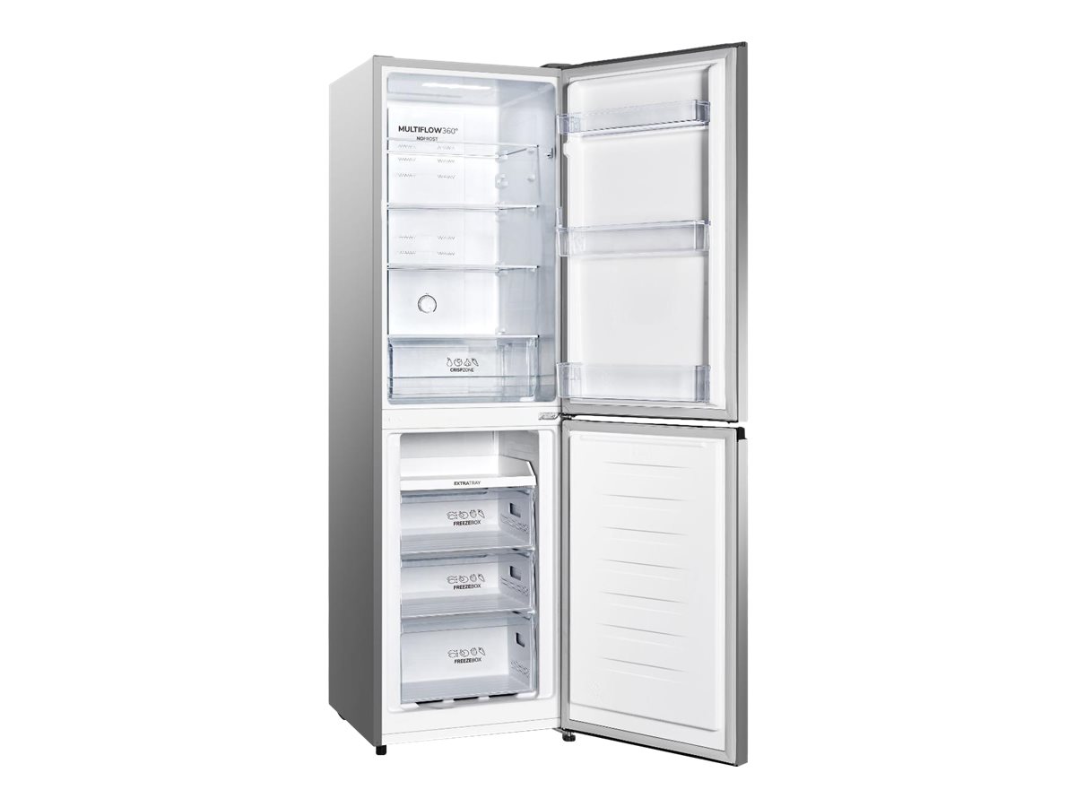 Gorenje Refrigerator | NRK418ECS4 | Energy efficiency class E | Free standing | Combi | Height 182.4 cm | No Frost system | Fridge net capacity 171 L | Freezer net capacity 85 L | 37 dB | Grey - Image 3