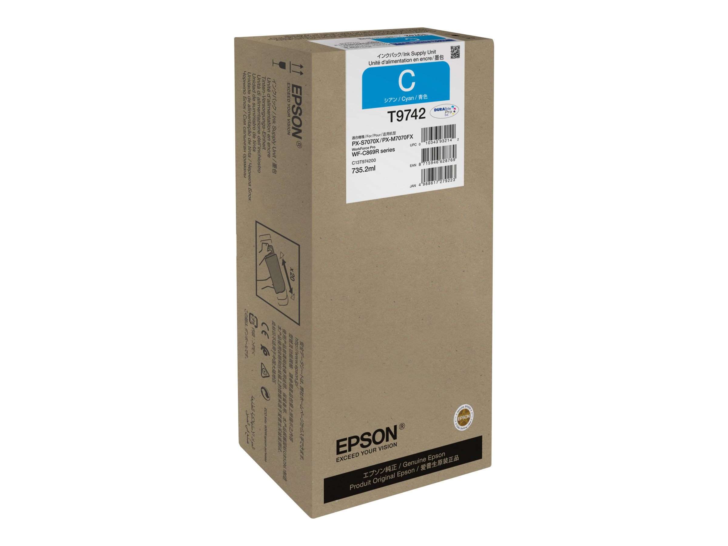 Epson XXL Ink Supply Unit | WorkForce Pro WF-C869R | Ink pack | Cyan - Image 2