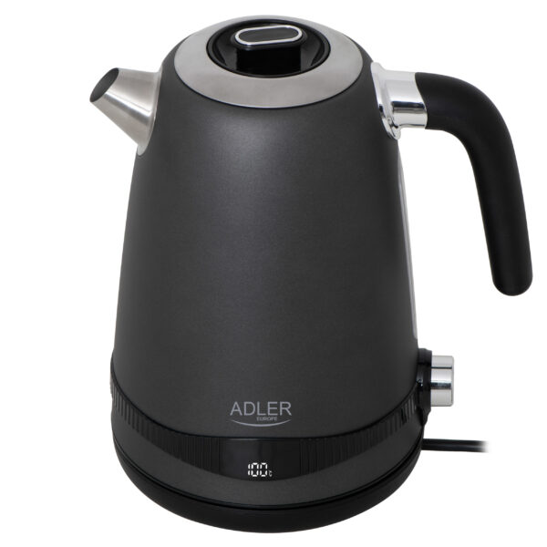 Adler | Kettle | AD 1295g SS | Electric | 2200 W | 1.7 L | Stainless Steel | 360° rotational base | Grey
