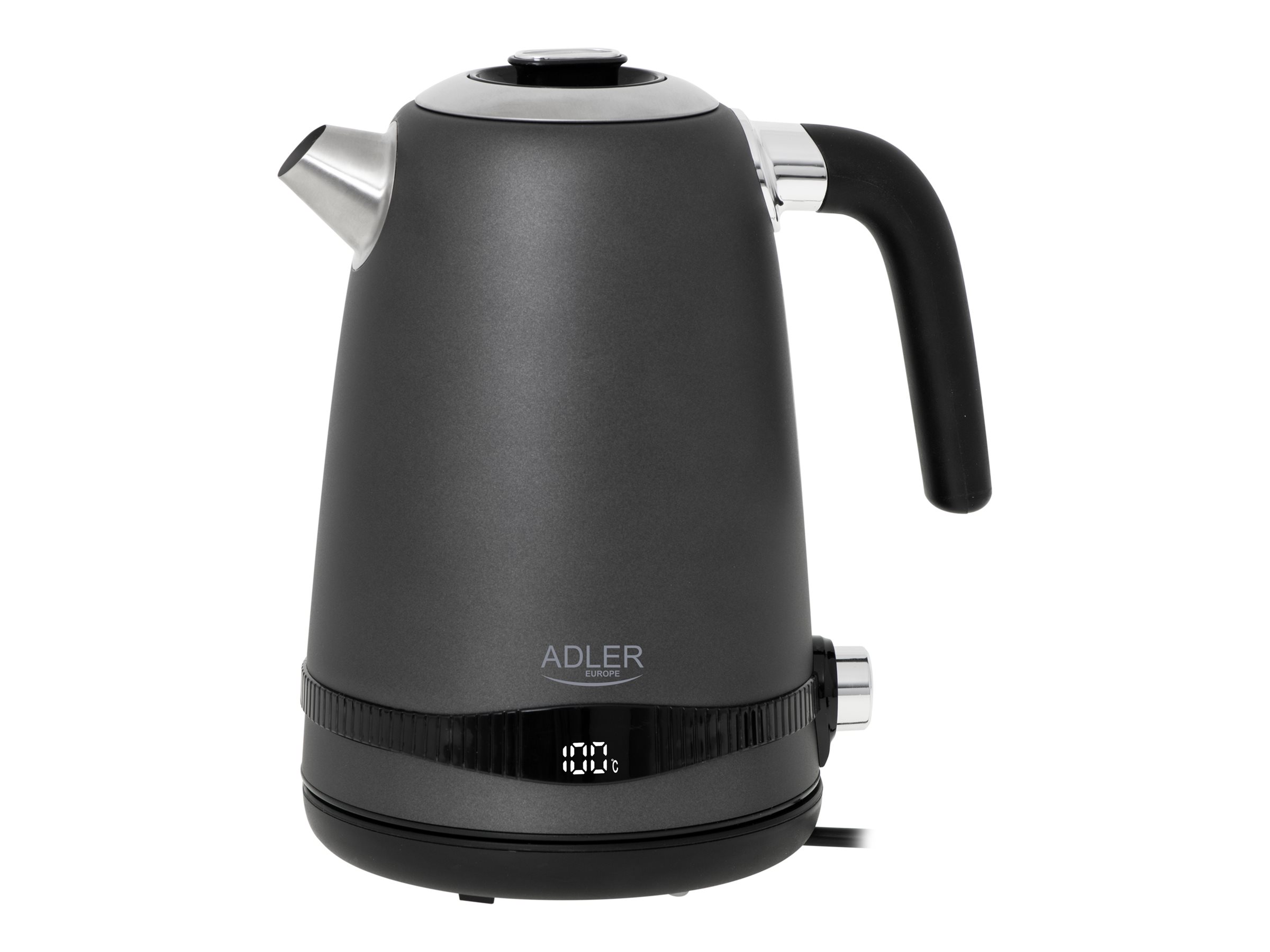 Adler Kettle | AD 1295g SS | Electric | 2200 W | 1.7 L | Stainless Steel | 360° rotational base | Grey - Image 2