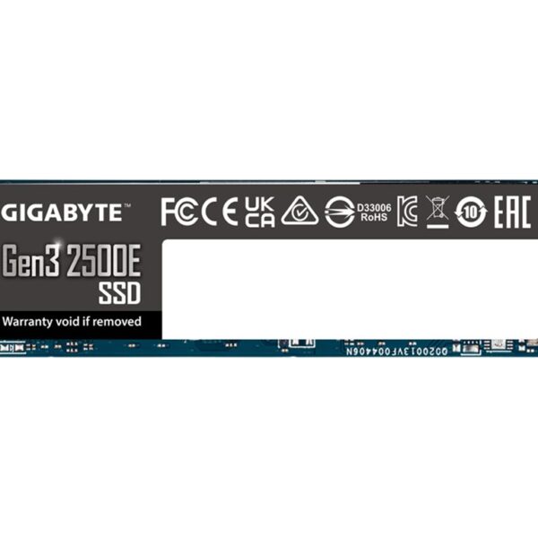 Gigabyte G325E1TB | 1000 GB | Solid-state drive interface PCIe 3.0x4, NVMe1.3 | Read speed 2400 MB/s | Write speed 1800 MB/s