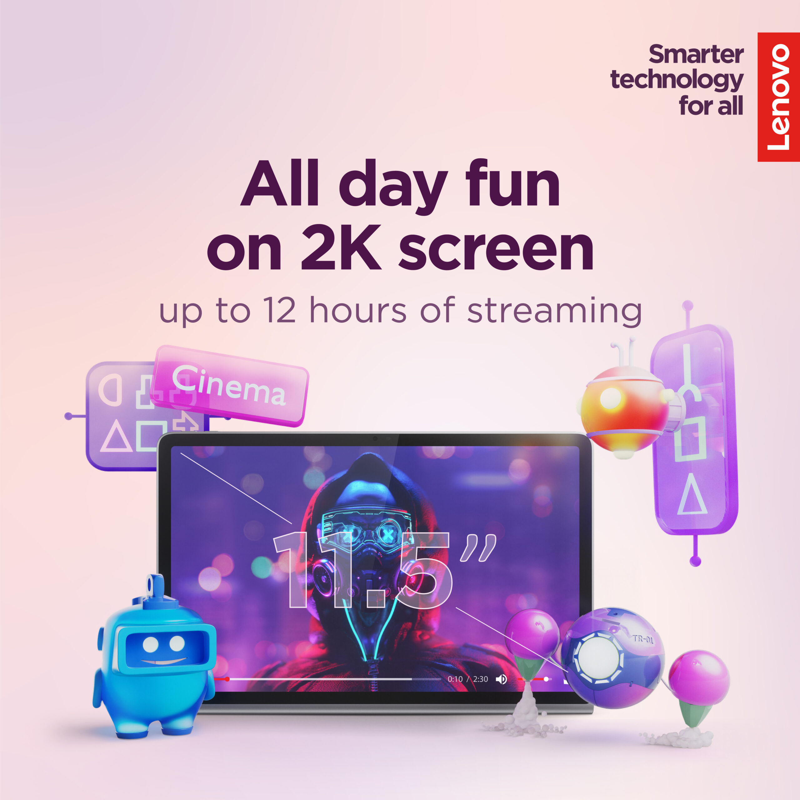 Lenovo Tab Plus Wi-Fi (w/o power adapter) | ZADX0091SE | 11.5 " | Luna Grey | IPS | 2000 x 1200 pixels | MediaTek | MediaTek Helio G99 | 8 GB | Soldered LPDDR4x | 128 GB | Wi-Fi | Front camera | 8 MP | Rear camera | 8 MP | Bluetooth | 5.2 | Android | 14 | Warranty 24 month(s) | USB-A to USB-C cable, Manual - Image 36