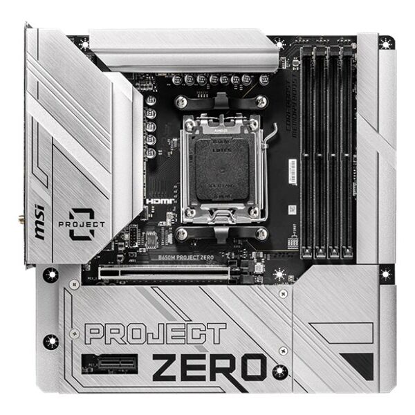 MSI | B650M PROJECT ZERO | Processor family AMD | Processor socket AM5 | DDR5 | Supported hard disk drive interfaces M.2, SATA | Number of SATA connectors 4