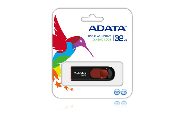ADATA | C008 | 32 GB | USB 2.0 | Black/Red - Image 3