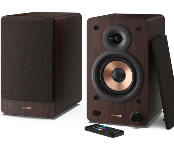 Sharp CP-SS30 Bookshelf Speakers, Brown | Sharp | Speakers | CP-SS30(BR) Bookshelf | 60 W | Bluetooth | Brown | Wireless connection